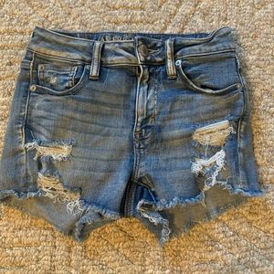 American Eagle Distressed Hi-Rise Jean Shorts